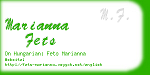 marianna fets business card